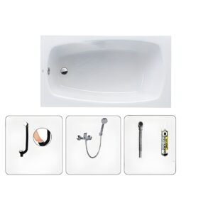 Tub with Wall Mounted Faucets