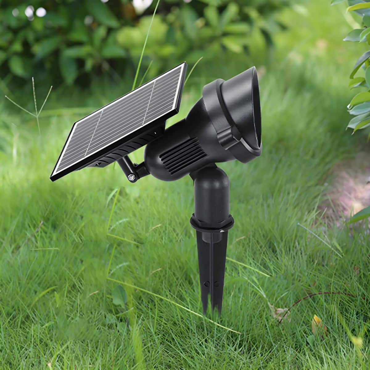 Solar Rice Stake Light Modern Swivel Shade Solar Stake Light Aluminum Garden LED Ground ...