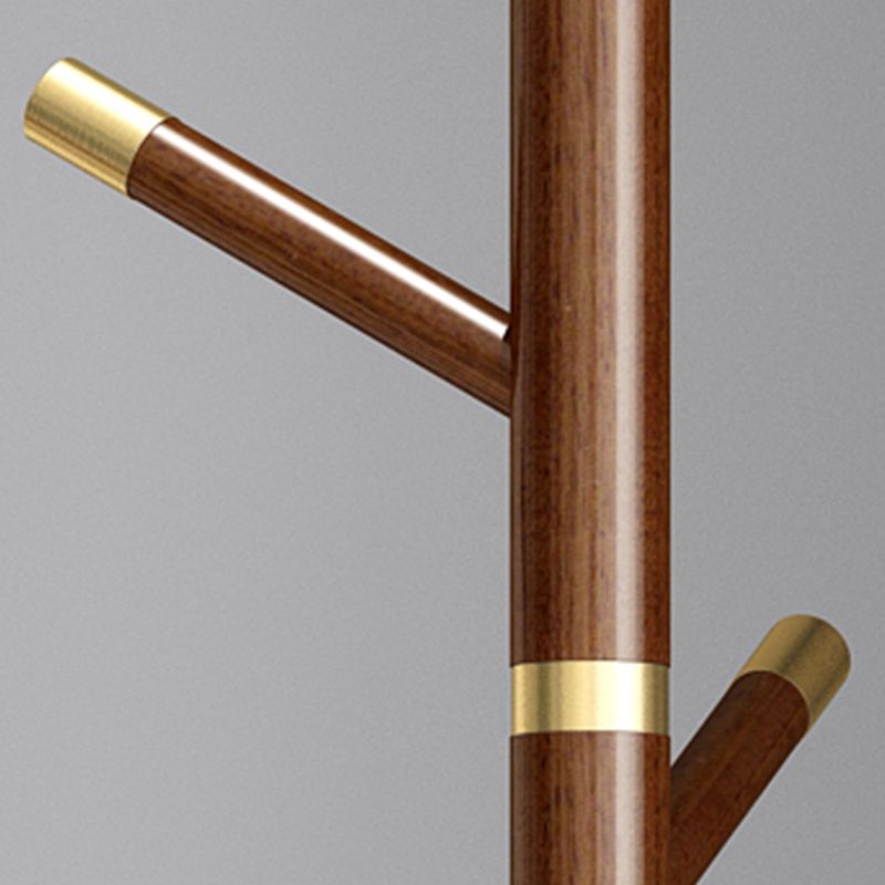 Contemporary Free Standing Rubberwood Hall Rack with Wood Hook – OVeee